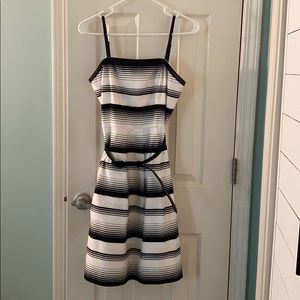 Black and white cocktail dress